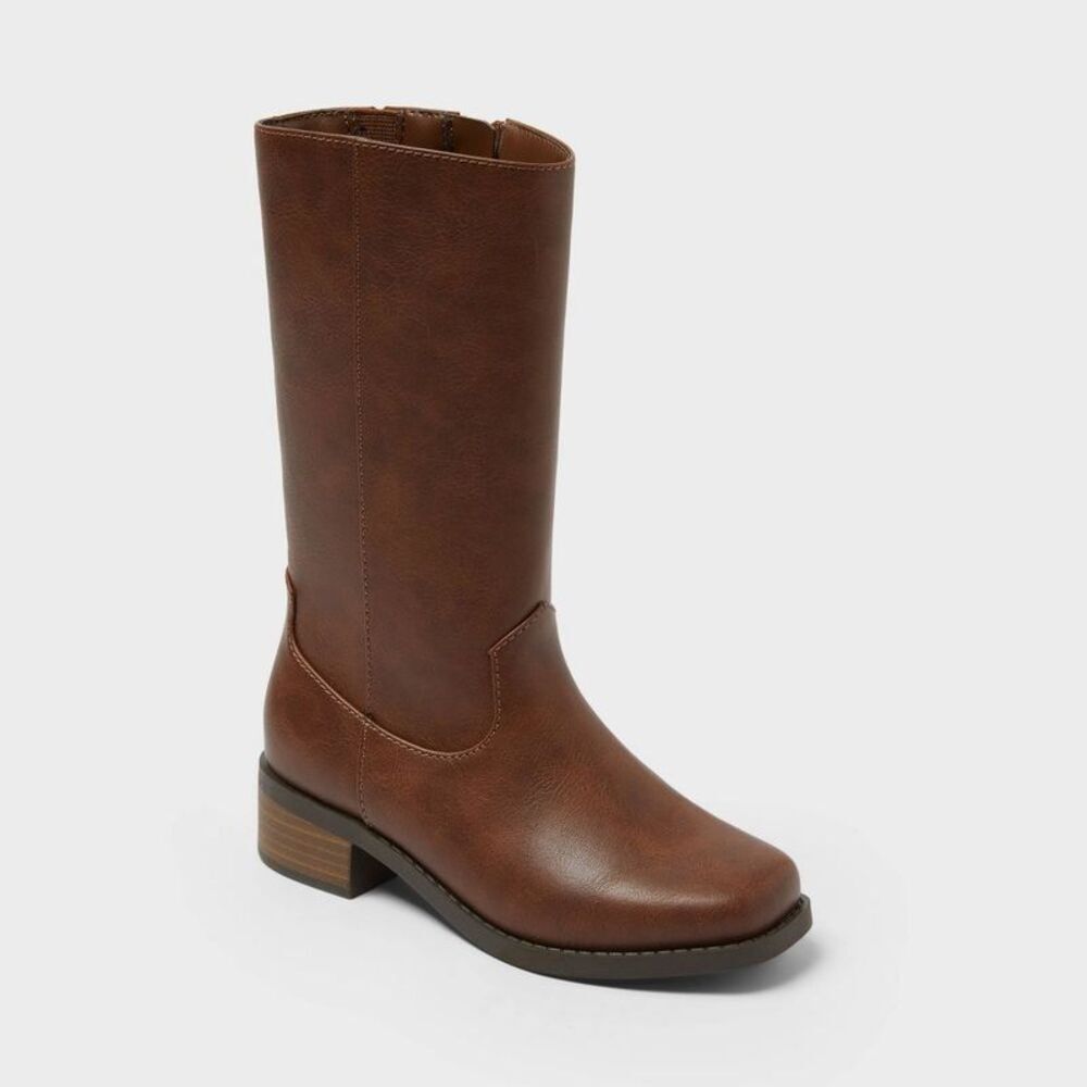 Girls' Sade Stove Pipe Boots - Cat & Jack Brown 5